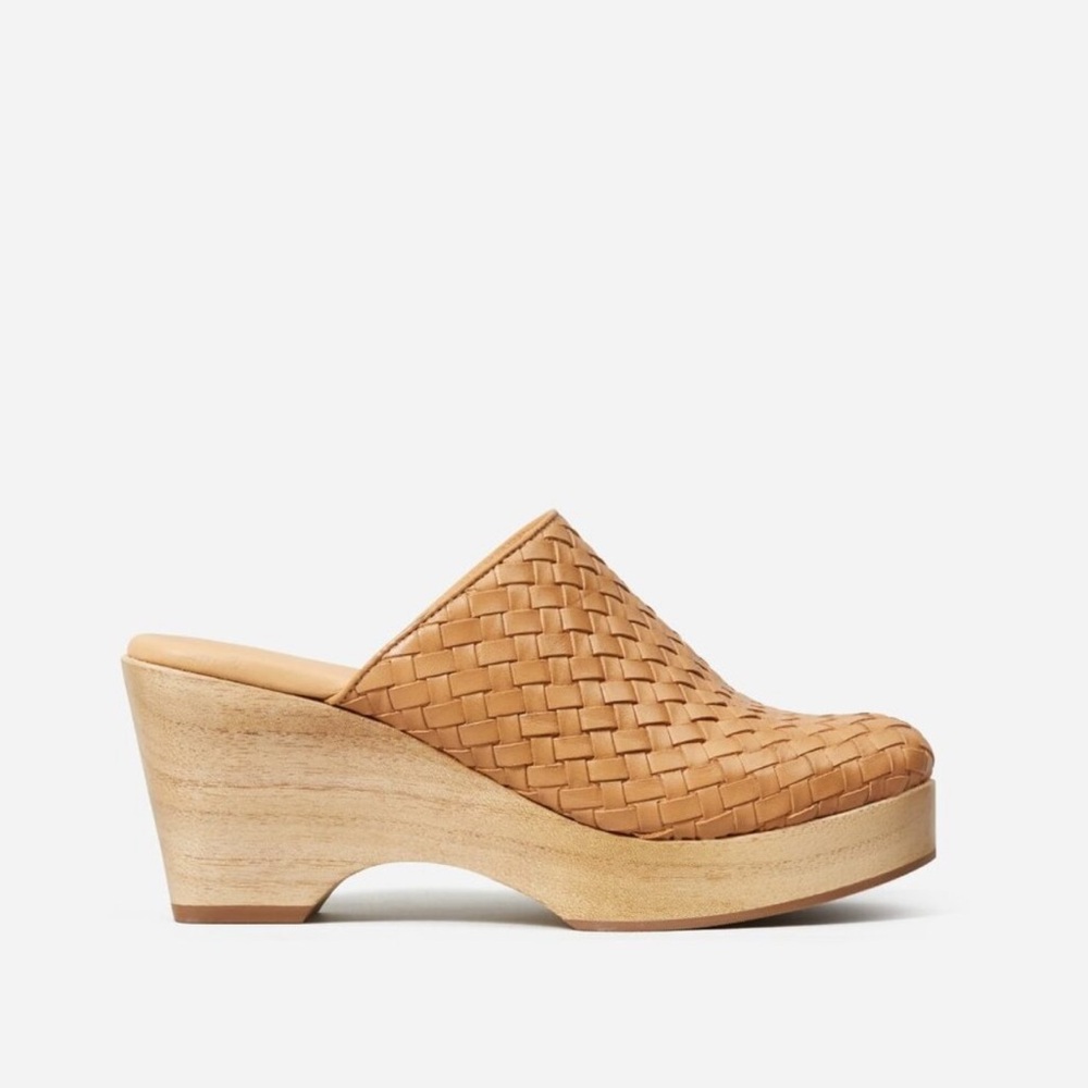 Everlane Woven Tan Mules